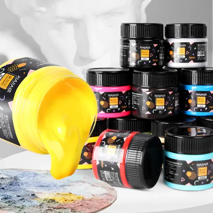 Peinture acrylique multicolore 100ml peinte à la main pour toile verre et papier artiste débutant professionnel création d'œuvres d'art occaions spéciales