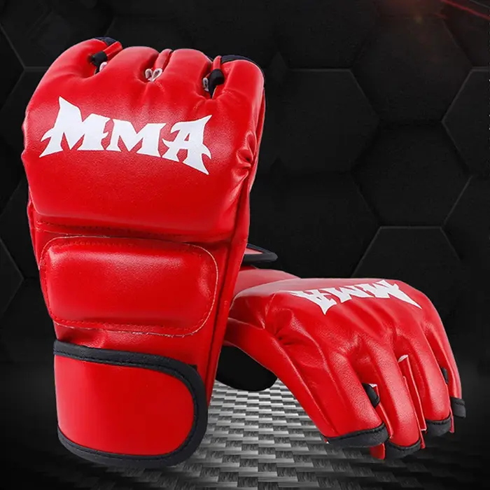 Gants de boxe épais pour enfants, gants MMA, sac de boxe demi-doigt, Kickboxing Muay Thai, équipemen