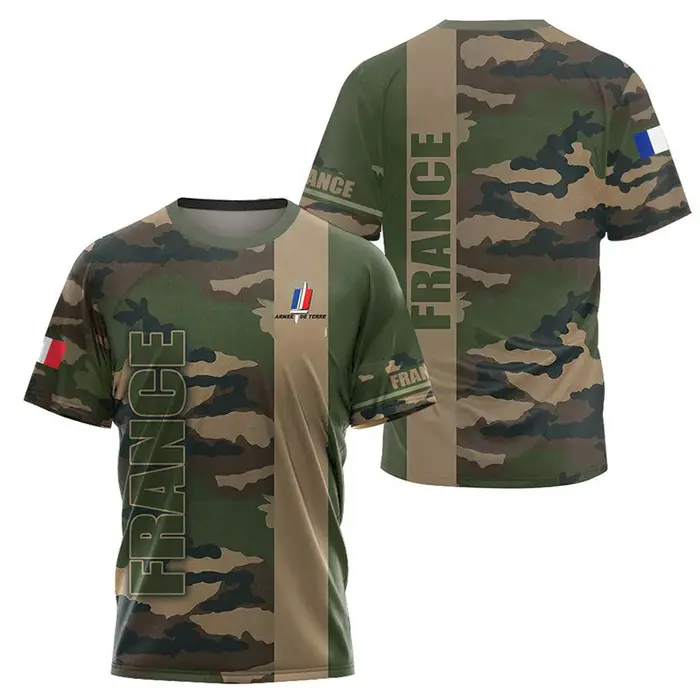 Solomon-T-shirt à Manches Courtes pour Homme et Femme, Vêtement des Forces Spéciales 3D de l'Armée F