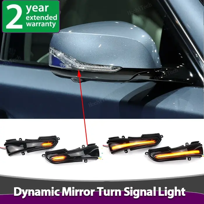 Clignotant LED dynamique pour miroir fluide, 2 pièces, style de voiture pour Infiniti Q30 Q50 Q60 Q7