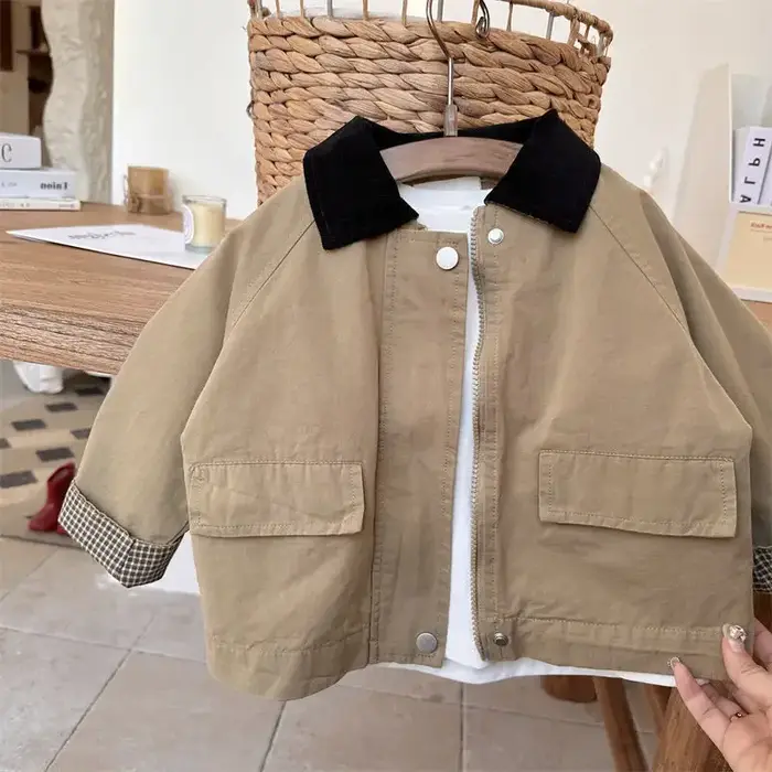 Coupe-vent pour enfants, nouveau Style coréen décontracté Baggy Simple, mode printemps-automne 2025