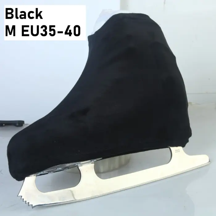 Protège-chaussures de patinage artistique en tissu velours, couvre-lames de patins à glace améliorés