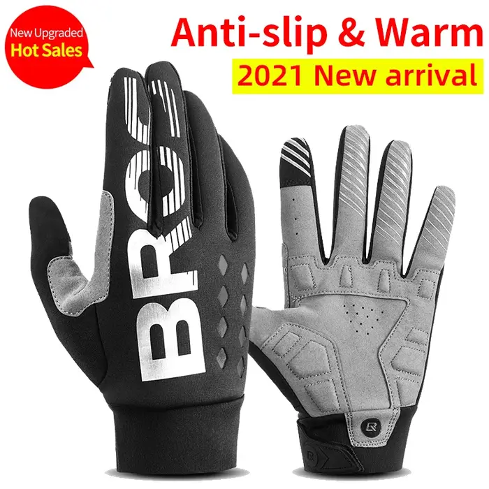 ROCKBROS gants de vélo unisexe écran tactile coupe-vent doigt complet Ski Camping en plein air rando
