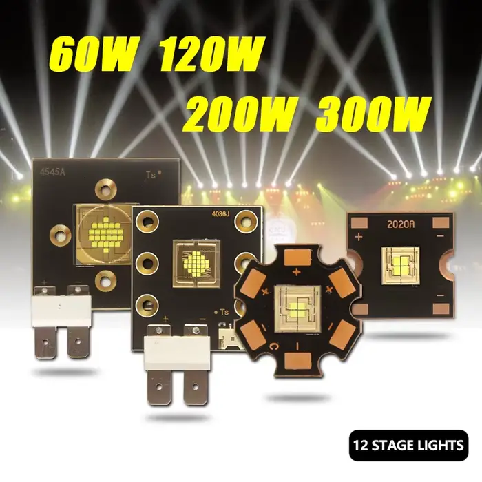 Puce de lumière de scène LED 12V 36V 40W 60W 80W 120W 150W 200W 300W 400W, blanc froid lumineux pour
