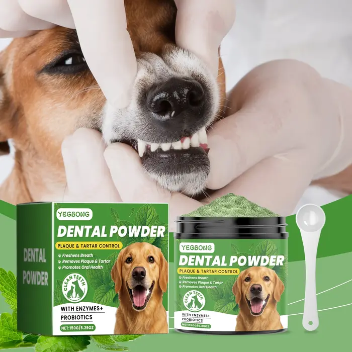 Poudre Nettoyante pour Dents de Chien – Élimine le Tartre, la Plaque et les Taches – Haleine Fraîche