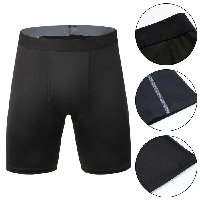 Leggings de sport pour hommes, pantalons de Compression, short quart de basket-ball, séchage rapide,