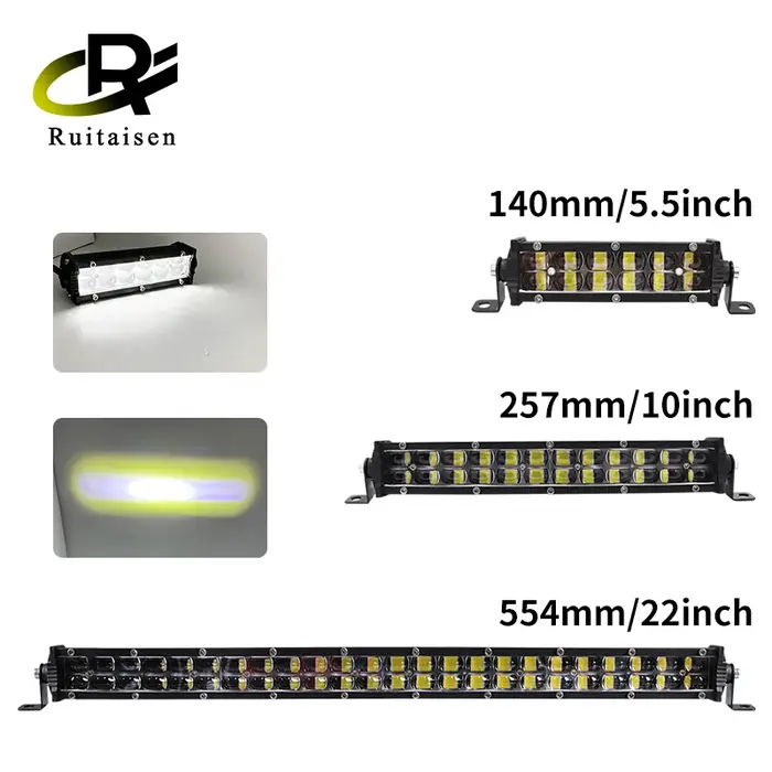 Barre lumineuse LED 6D super lumineuse 22'' 120W à double rangée, projecteur 12V, barre lumineuse de