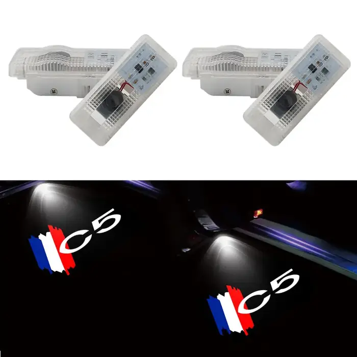 Projecteur LED de bienvenue pour porte de voiture, 2 pièces, projecteur de Logo pour citroën C5 X7 I