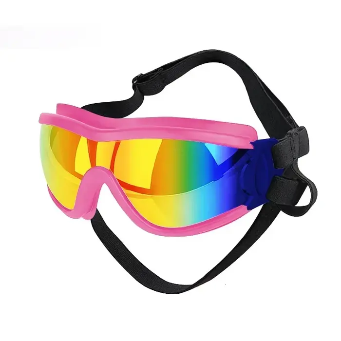 Lunettes de soleil réglables pour animaux de compagnie, Anti-UV, Protection des yeux, noires, largem