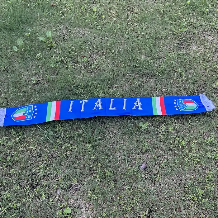Écharpe italienne 14x135cm, imprimée double face, drapeau italien en satin, écharpe italienne adapté