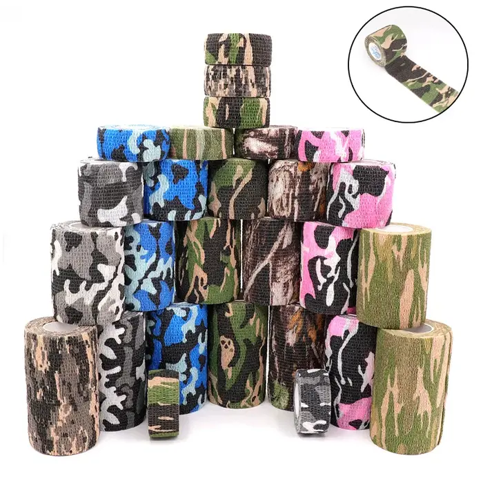 Ruban camouflage réutilisable auto-adhésif - Bandes de camouflage pour fusil et équipement de chasse