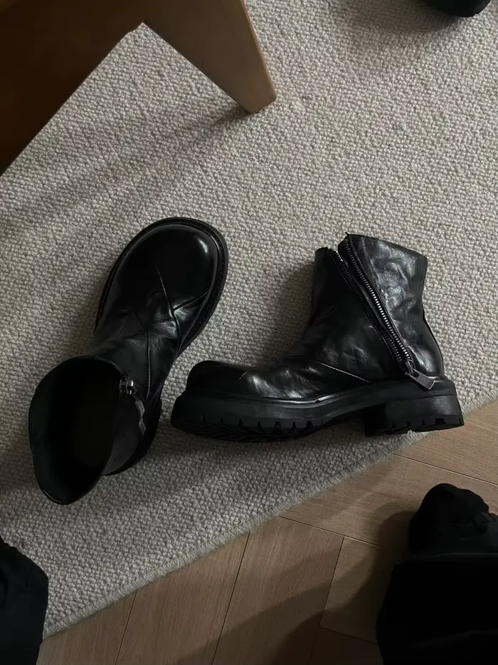 Bottes Chelsea en polaire pour hommes, bottes courtes à grande tête, tendance, Style britannique, re