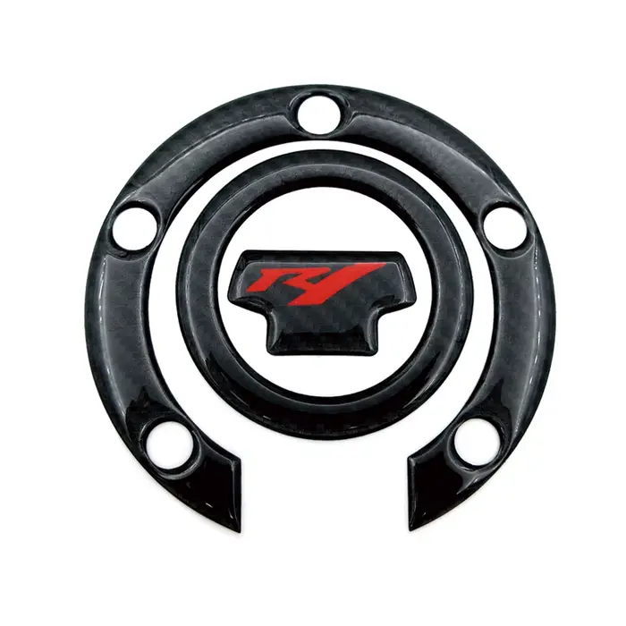 Autocollants de protection pour capuchon de réservoir de moto, en Fiber de carbone, pour Yamaha YZF 