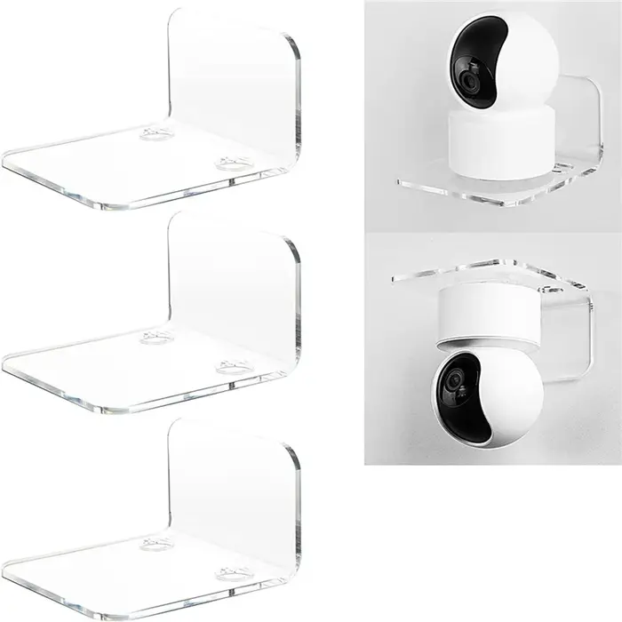 Étagère pour caméra de Surveillance, 3 pièces, support mural adhésif en acrylique, support de rangem