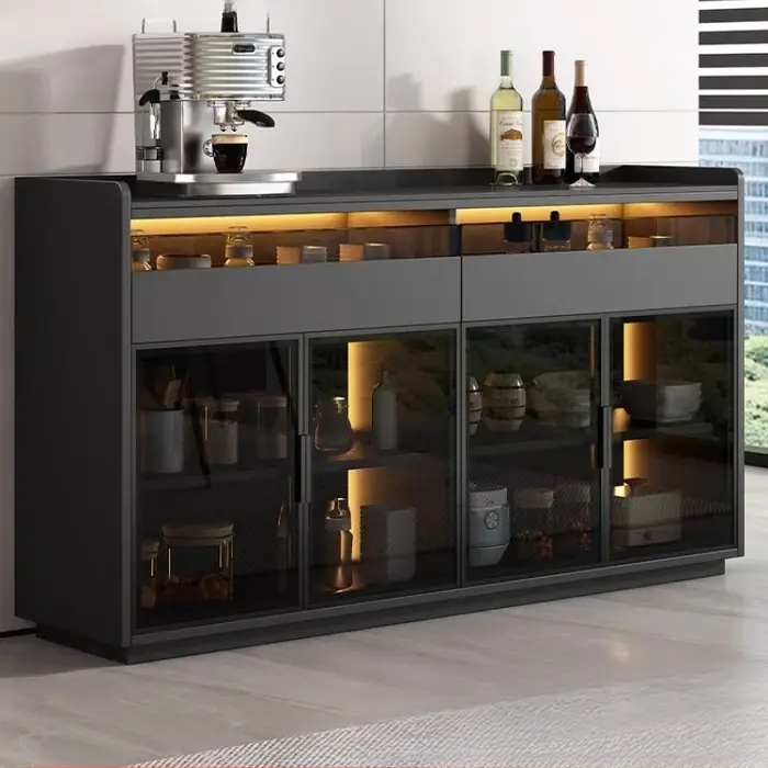 Porte en verre pour salon, armoire de rangement pour thé et eau, tiroir de cuisine, buffet, boîte dé