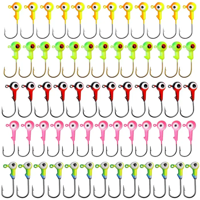 80 pièces/50 pièces/30 pièces crochet de tête de gabarit à manivelle avec Double yeux boule ronde pl