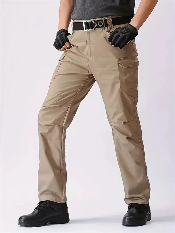 Pantalon de pêche tactique camouflage grande taille - Combinaison de travail multi-poches homme