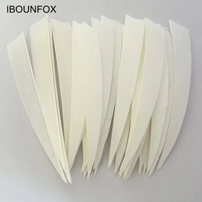 Plumes de flèche blanches pour bricolage, plumes de dinde, plumes de tir à l'arc, accessoires d'arc 