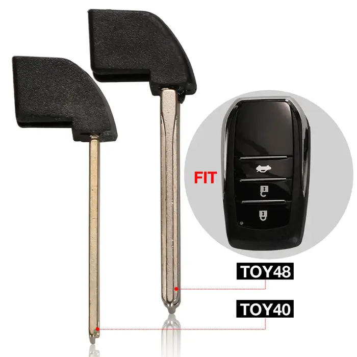 Jingyuqin – clé télécommande intelligente, Insert vierge pour Toyota Highlander Land Cruiser RAV4, c