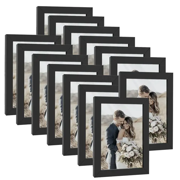 14 pièces 4x6 pouces cadres Photo, cadres Photo en bois sans tapis, table ou affichage mural pour im