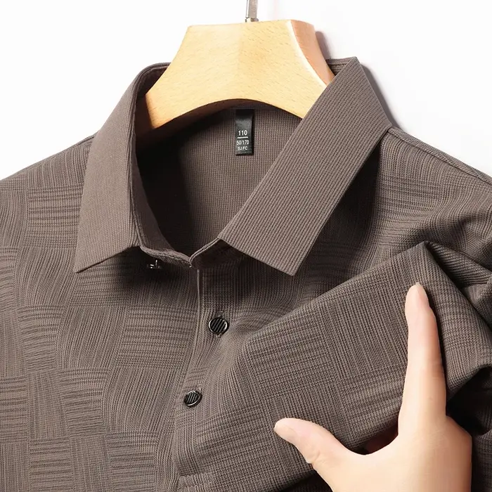 POLO à manches courtes pour hommes, imprimé Business décontracté, à la mode, haut confortable et res