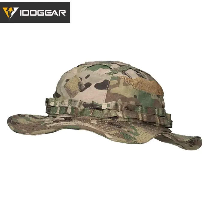 Chapeau de chasse tactique boonie jungle - Bords larges ajustables pour pêche et outdoor