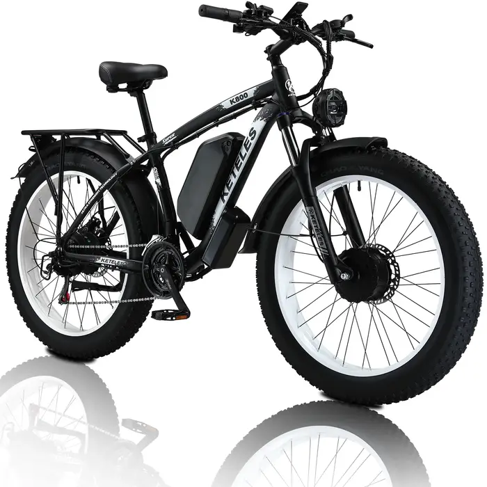 EllTELES-Vélo Électrique Hybride à Moteur K800 de 2000W pour Adulte, Bicyclette de Montagne de Neige