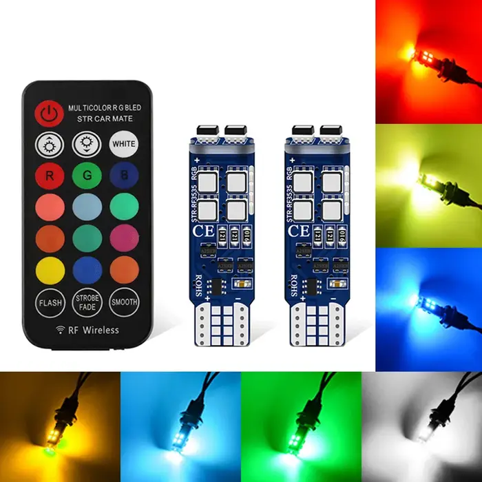 Lumière ambiante intérieure de voiture, lumière LED RVB, feu de dégagement Canbus, lampe de signalis