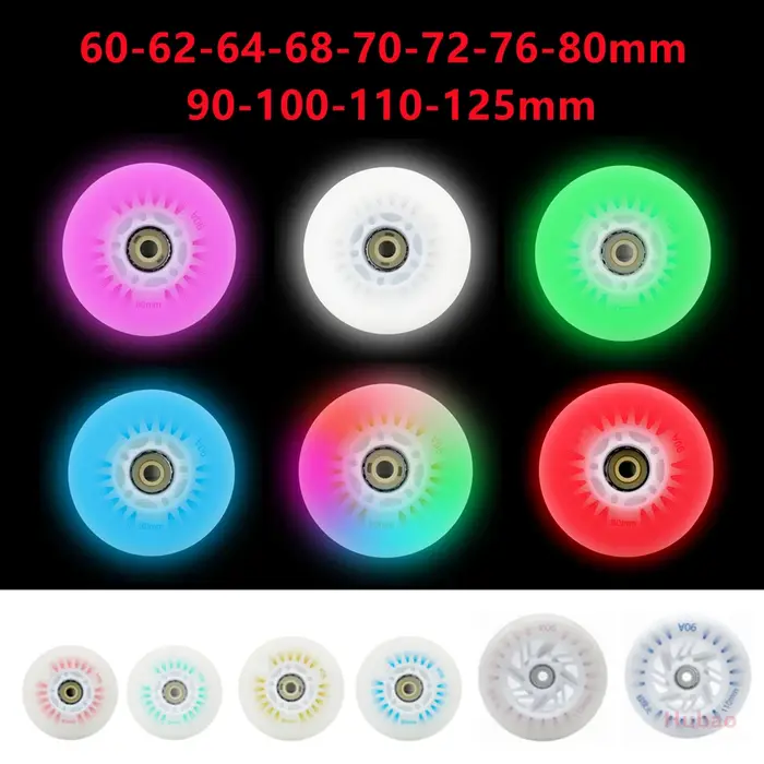Patins à roulettes en ligne avec LED Flash Wheel, patins de vitesse pour Barrage de roche, pneus en 
