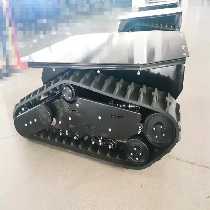 Châssis à chenilles en caoutchouc de haute qualité, plateforme robotique à chenilles, châssis à chen