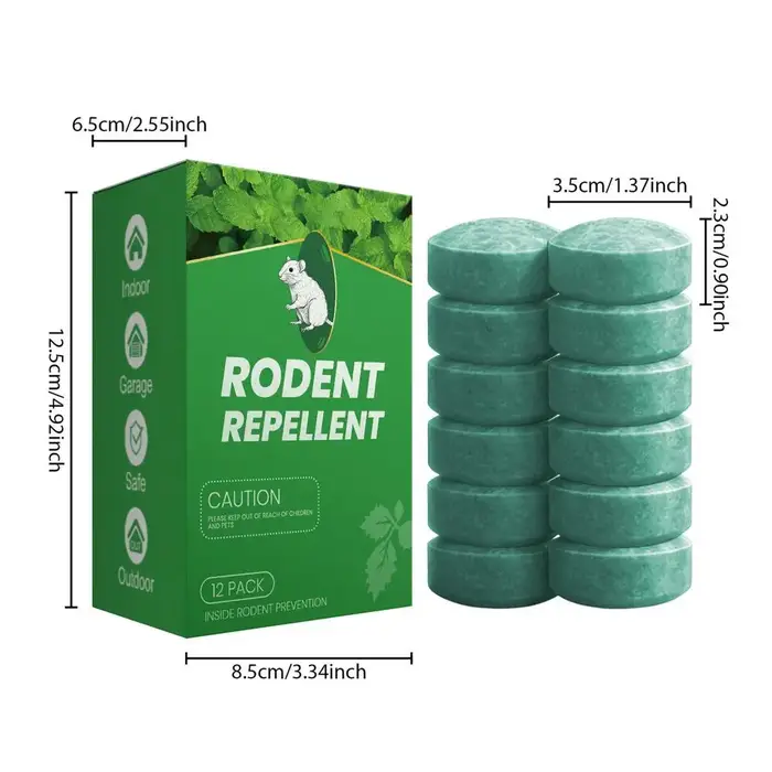 Boules répulsives souris et rats – Puissant insecticide – 12 pièces/sac – Boules de contrôle des sou