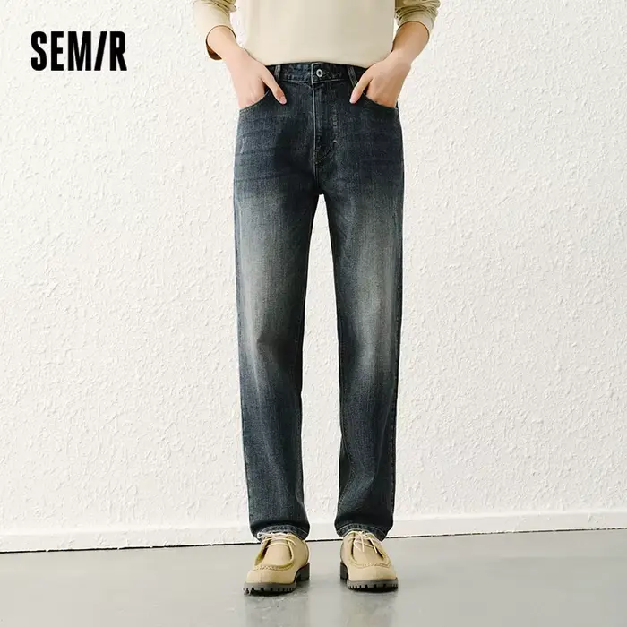 Semir jean hommes printemps modèle Vintage en détresse jambe droite trajet basique polyvalent décont
