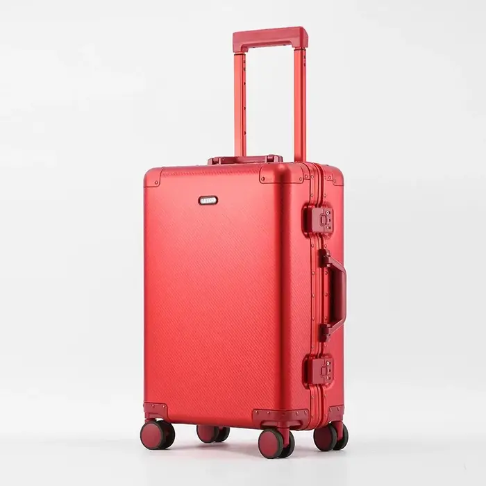 Valise de voyage de haute qualité en alliage d'aluminium-magnésium 100%, taille 20/24/26/28, valise 
