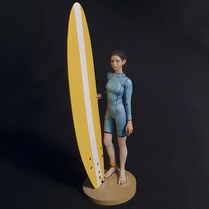Figurine modèle en résine, surfeur 1/20, fille, kit non assemblé et non peint