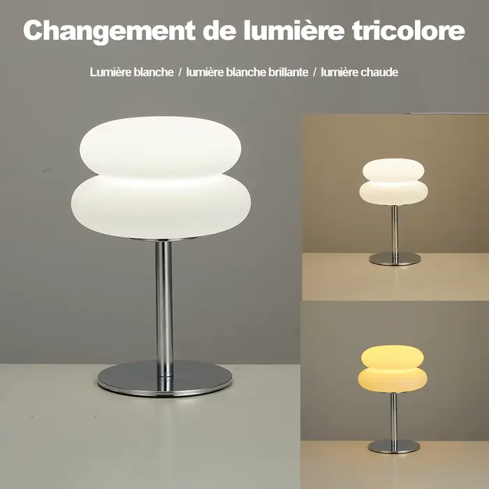 Lampe champignon nordique en fer et plastique avec 9 niveaux de luminosité pour chambre et salon moderne