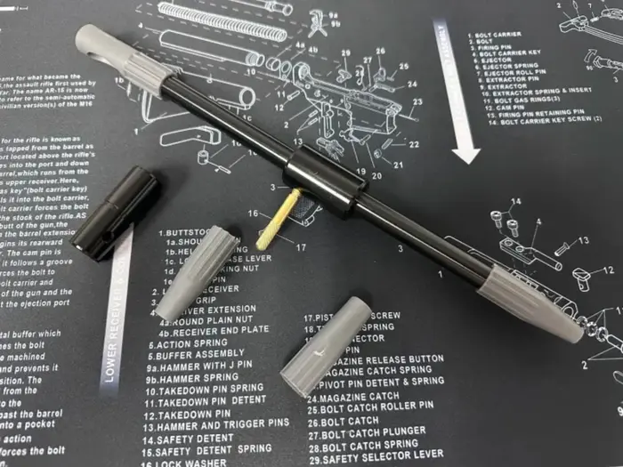 Guide d'alésage de pistolet tactique universel 8 pièces.17Cal.22Cal.30Cal, brosse de nettoyage pour 