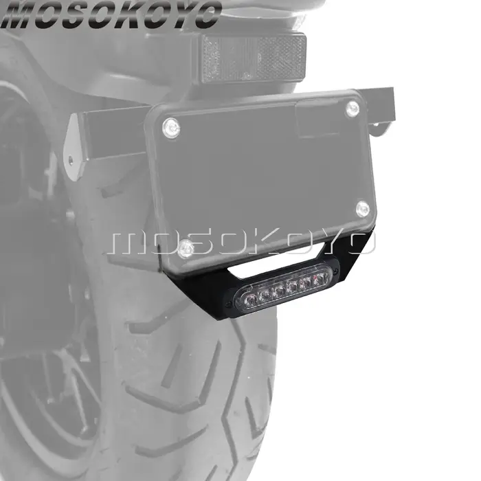 Feu arrière de moto universel LED B6, plaque d'immatriculation, feu auxiliaire, Flash en rafale, feu