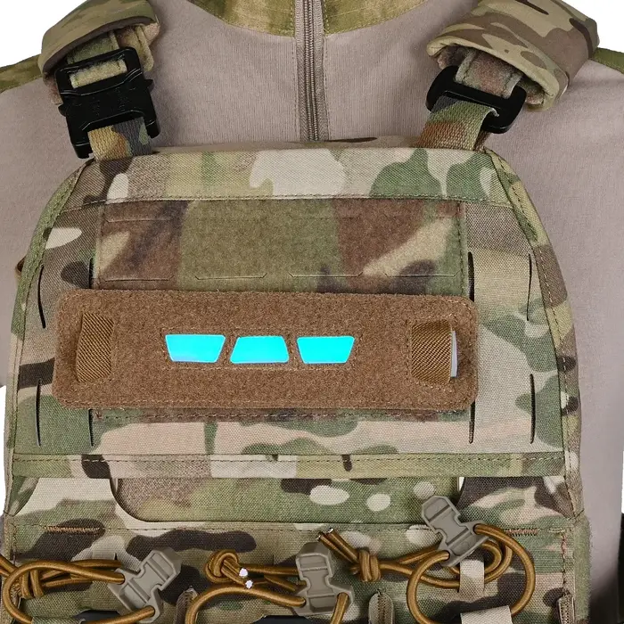 Pochette tactique en nylon pour bâtons lumineux camouflage fixation hook loop airsoft paintball homme toutes saisons