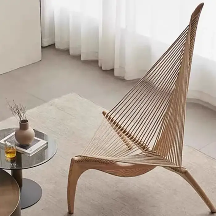 Chaises Nordiques Ultralégères en Bois Blanc pour Salon, Mobilier de Maison Moderne et Confortable