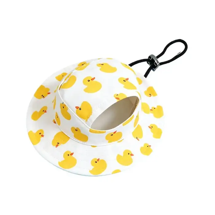 Chapeau pour chien à imprimé mignon pour chiens de petite et moyenne taille, casquette réglable pour
