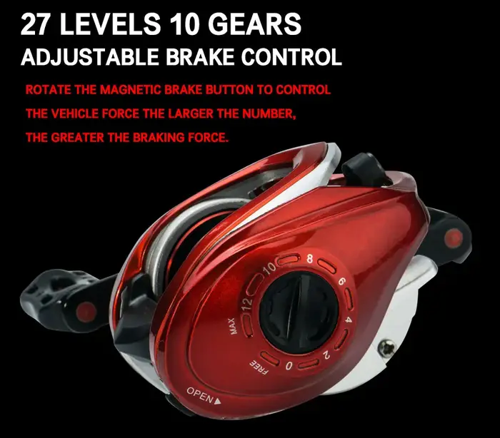 BIUTIFU-Moulinet Baitcasting Tourists Brake System, 10kg Max Drag, 19 + 1 BBs, 8.1:1, Grande vitesse
