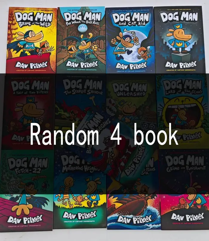 4 livres aléatoires chien homme détective aventures de chien livre de poche images livres anglais ba