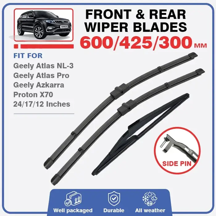 Essuie-glace avant et arrière pour Geely Atlas NL-3 Azkarra Atlas Pro Proton X70, accessoires pour p