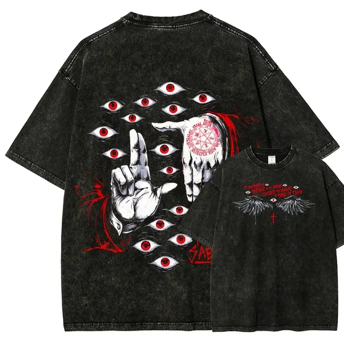 Alucard T-shirt graphique Anime Hellsing vêtements hommes femmes coton t-shirts rétro lavé T-shirt H