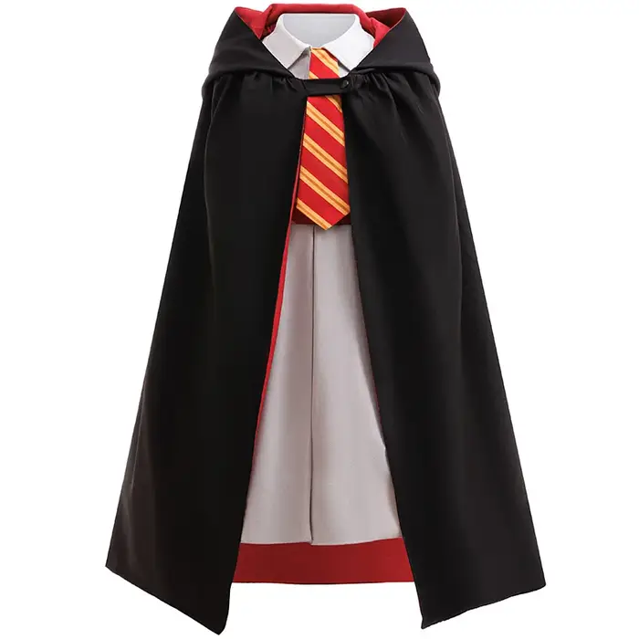 Robe d'halloween et de noël pour filles, cape, lunettes, chaussettes, Costume de Cosplay, robe de fê