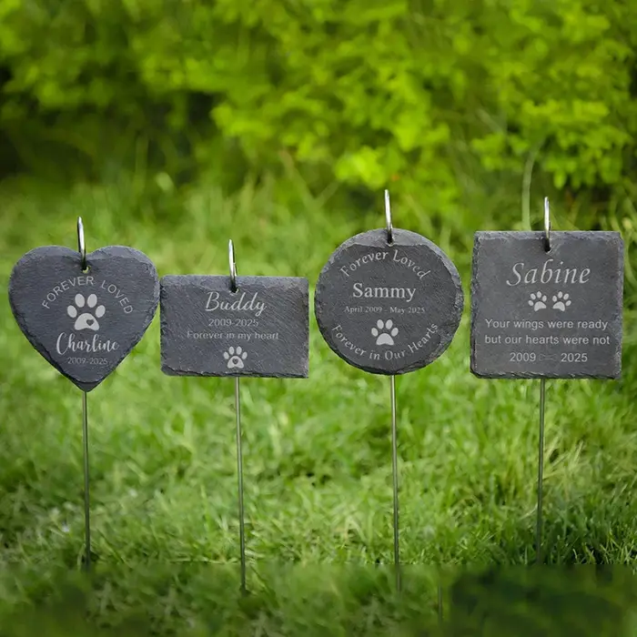 Cadeau commémoratif personnalisé pour animaux de compagnie, ardoise de jardin commémorative personna