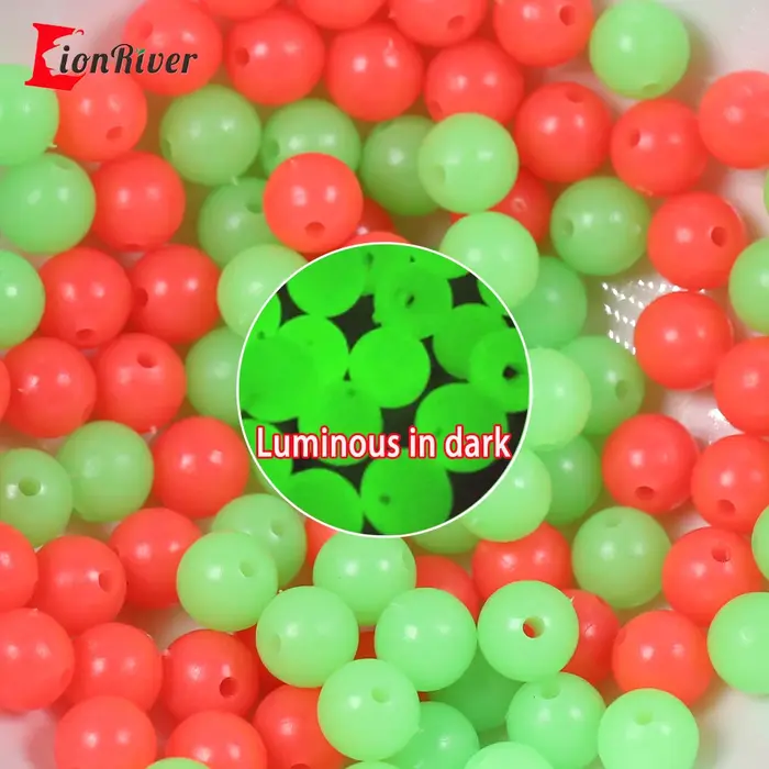 LIONRIVER bouchon de perles souples/dures lumineux rond espace de pêche boule haricots plate-forme e