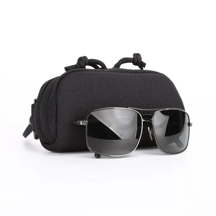 Tactical MOLLE Eyeglass Case: 1000D Nylon, Shockproof, Portable—Suitable as Hunt