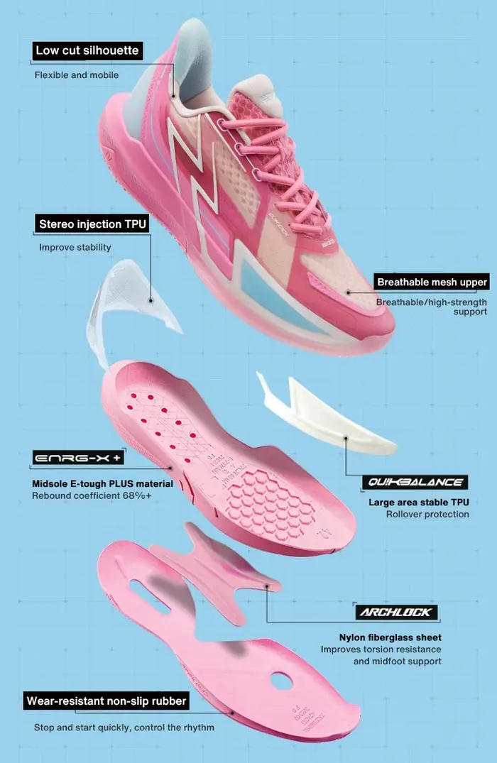361 degrés BIG3 4.0 rapide basket-ball pour hommes chaussures de sport résistant à l'usure antidérap