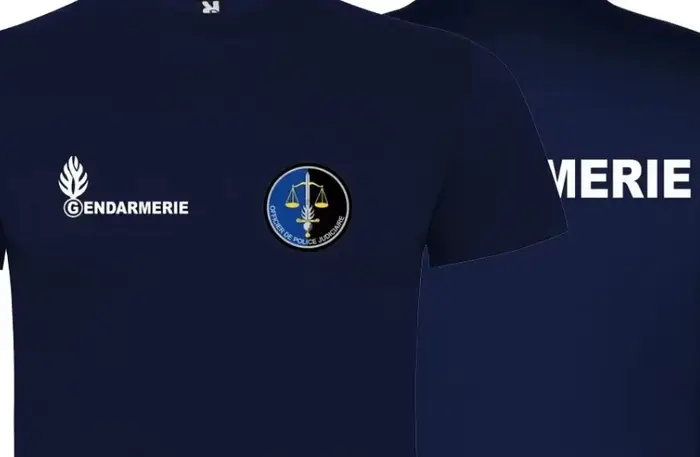 Gendarmerie française armée militaire hommes T-Shirt à manches courtes décontracté 100% coton chemise